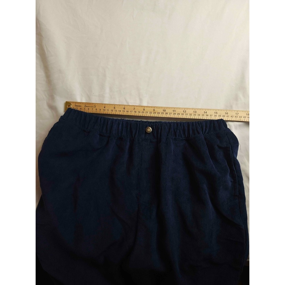 Woman Within Pants Womens Size 18W Navy Blue Corduroy Straight Ankle Casual - Picture 4 of 6